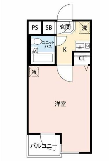 マイナビSTAYパレス祐天寺(1K/3階)の間取り写真