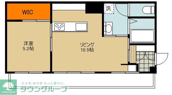 アビタシオン松葉(1LDK/2階)の間取り写真