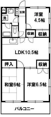 グランシャリオ(3LDK/3階)の間取り写真