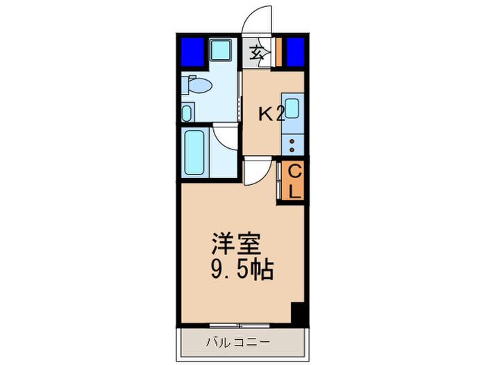 ティアラ京桃山(1K/6階)の間取り写真