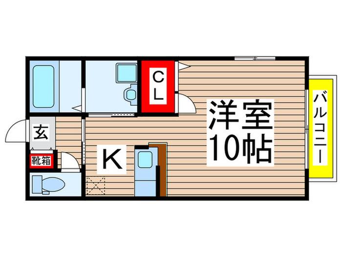イストワール弐番館(1K/2階)の間取り写真