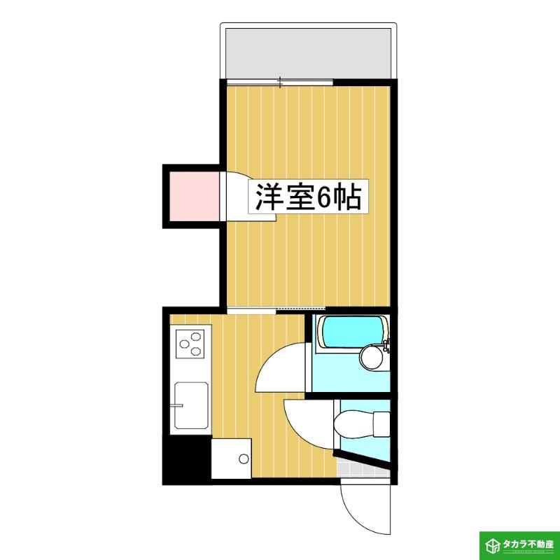 プロスパー小中島(1K/3階)の間取り写真