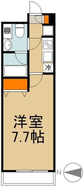 フェリーチェ(1K/3階)の間取り写真