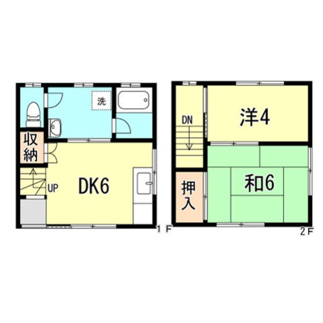 戎町5丁目(2DK/1階)の間取り写真