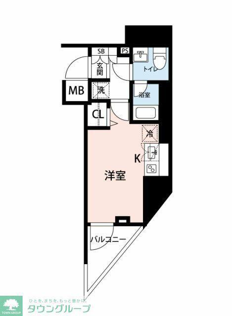 クレイシア川口(ワンルーム/3階)の間取り写真