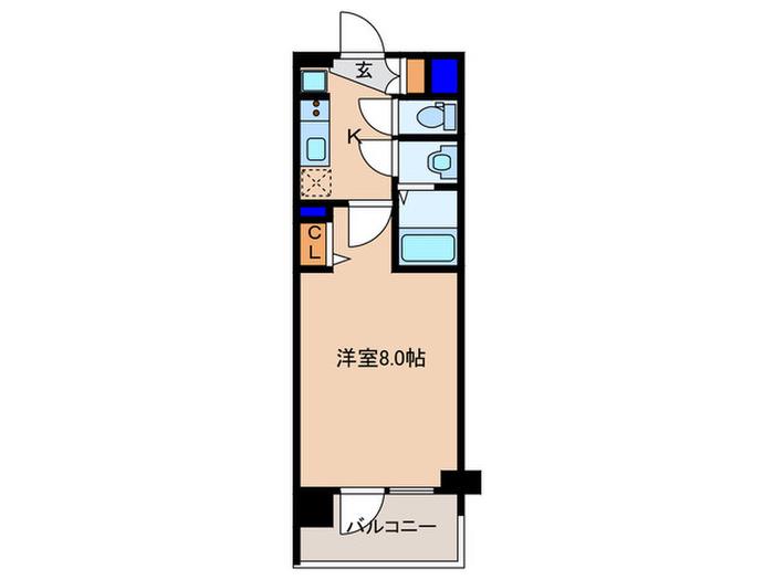 PLACZ MINAMIMORIMACHI(1K/12階)の間取り写真