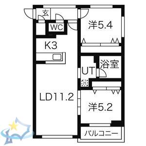 RICHE REVE(1LDK/5階)の間取り写真