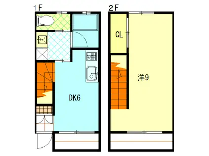 キャトルセゾン2(1DK/1階)の間取り写真
