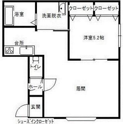 リビオ高砂(1LDK/2階)の間取り写真