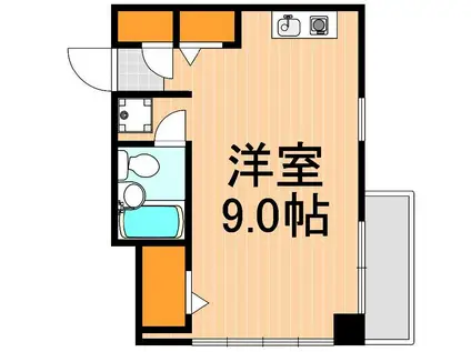 グランパレ川津(ワンルーム/4階)の間取り写真