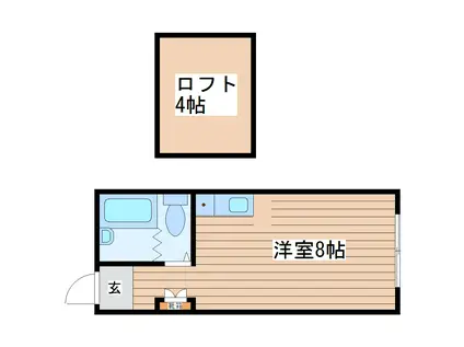 エクセルシャトータカハシ(ワンルーム/2階)の間取り写真