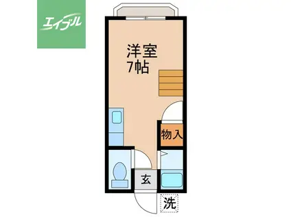 コーポアミーゴ(ワンルーム/1階)の間取り写真