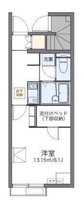 レオネクストクラインガルテン(1K/1階)の間取り写真