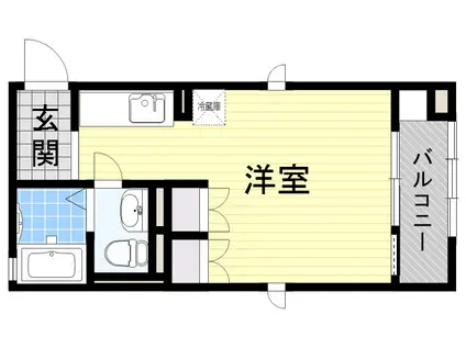 メディハウス(ワンルーム/2階)の間取り写真