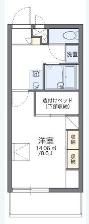 レオパレスサンパティーク(1K/2階)の間取り写真