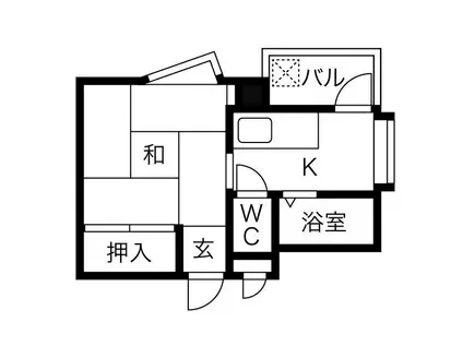 堀田中駒ビル(1K/5階)の間取り写真