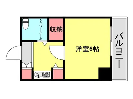 ライオンズマンションステーションプラザ神戸(1K/4階)の間取り写真