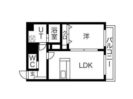 エムティースクエア吉塚駅前(1LDK/8階)の間取り写真