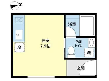 ANGE SAKURA(ワンルーム/1階)の間取り写真