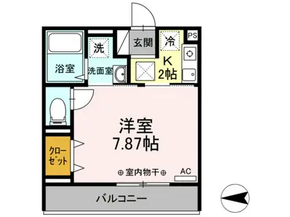 COMFORT YUUYA(1K/1階)の間取り写真