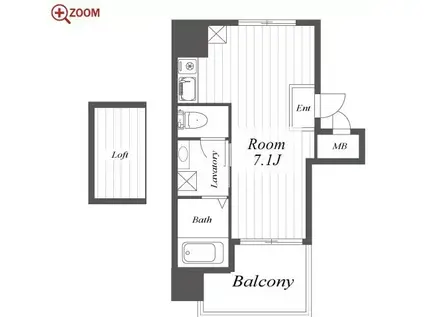 LA VERITE金山(ワンルーム/6階)の間取り写真