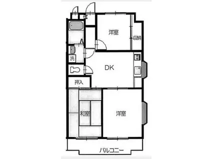 戸塚の里(3DK/3階)の間取り写真