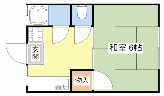 ハイツ春(1K/2階)の間取り写真