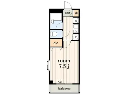 アドラブール赤羽(1K/3階)の間取り写真