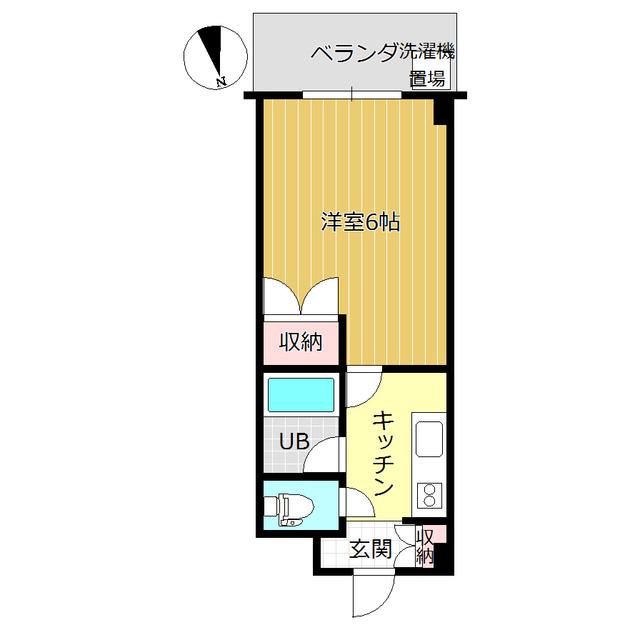 タウンズ大町(1K/1階)の間取り写真