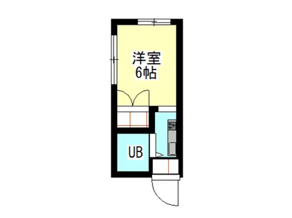 スカイハイツ(1K/2階)の間取り写真