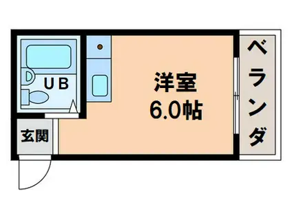 グランシャトー寺田町(ワンルーム/4階)の間取り写真