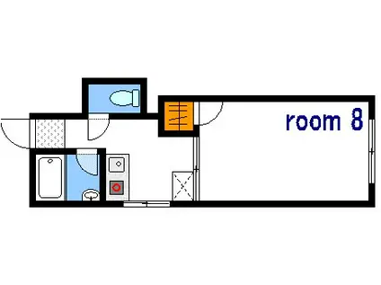 藤沢第一ビル(1DK/4階)の間取り写真