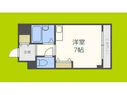 アローズパーク(ワンルーム/10階)の間取り写真