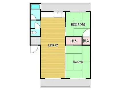 バウハウス(2LDK/3階)の間取り写真