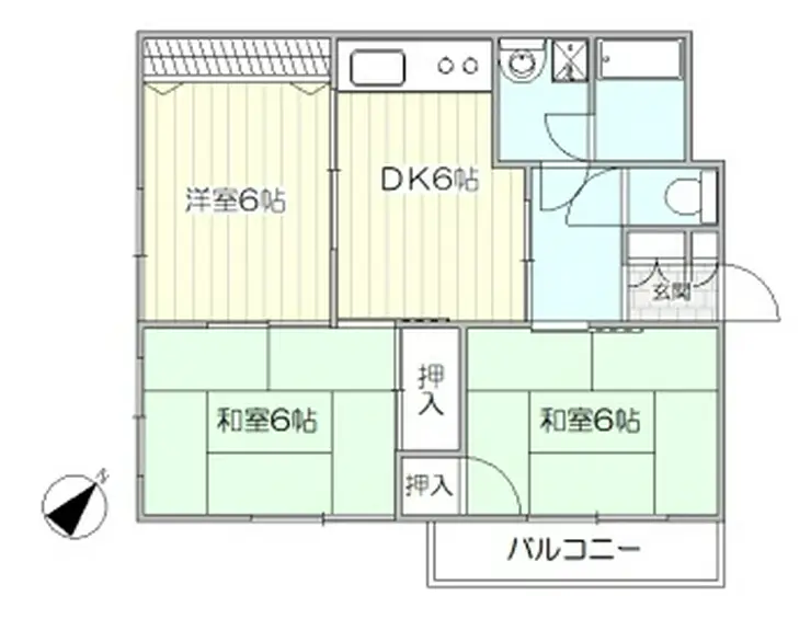 ハイツ山の手 3階階 間取り