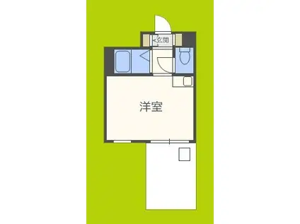 サンキャドマスMINAMI・堀江(ワンルーム/7階)の間取り写真