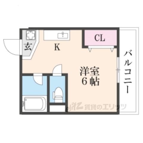 アマデウス(ワンルーム/3階)の間取り写真