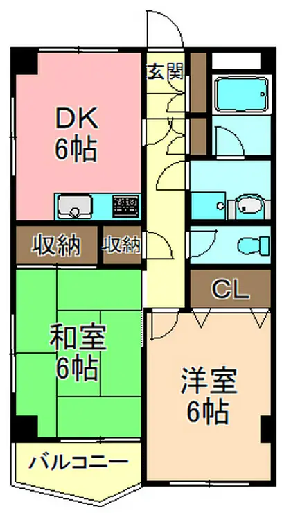 第一浜傳コーポ 2階階 間取り