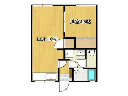 ヴィレッタ松山町(1LDK/1階)の間取り写真