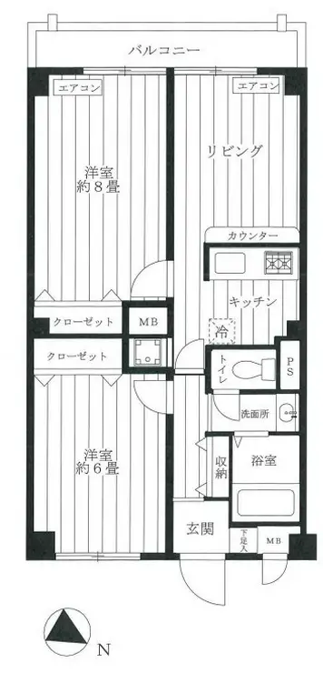 松原パレス 3階階 間取り