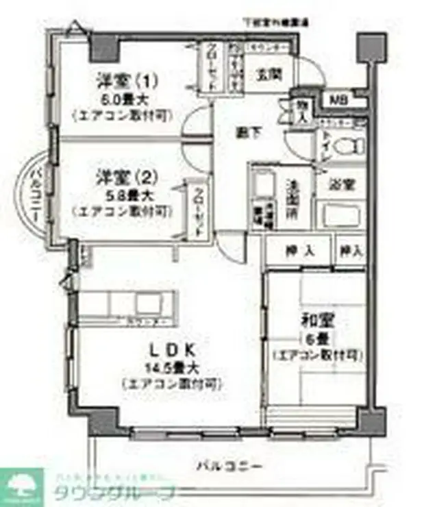 グランソラール丸の内 2階階 間取り