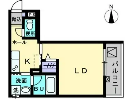 MAISON DE QUATRE III(1K/2階)の間取り写真