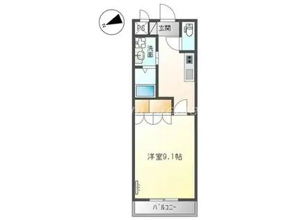 アーバンシャトー(1K/2階)の間取り写真