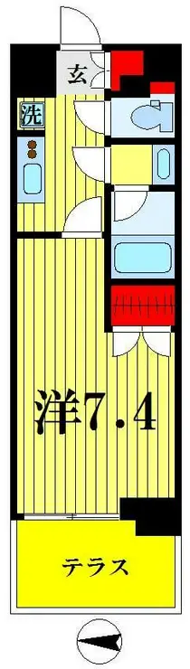 スカイコート押上壱番館 1階階 間取り