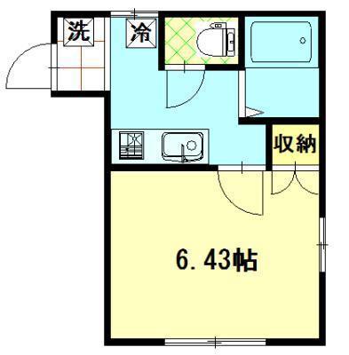 プランドールIII(1K/1階)の間取り写真