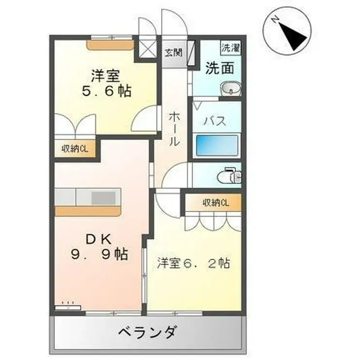 ソレイユイワネ 2階階 間取り