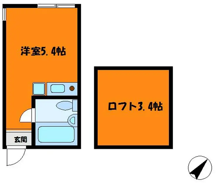 ユナイト小倉モッキンポット 1階階 間取り