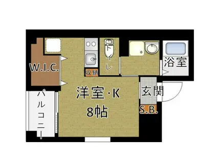 Bカーサ東銀座(ワンルーム/4階)の間取り写真