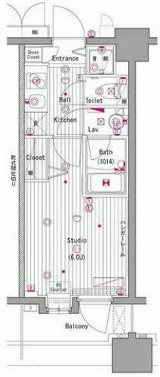 グランド・ガーラ横濱元町 3階階 間取り