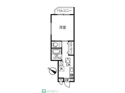 ファーマメント大宮大和田(1K/1階)の間取り写真